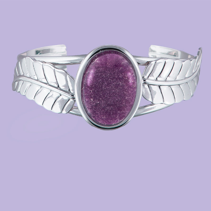 Sterling Silver and Lepidolite cheapest Cuff Bracelet