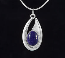 Load image into Gallery viewer, Goldstone Teardrop Necklace 18x13 mm