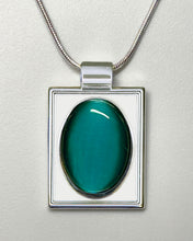 Load image into Gallery viewer, Fiber Optic Stone Necklace — Teal