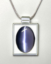 Load image into Gallery viewer, Fiber Optic Stone Necklace, Lavender