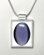 Load image into Gallery viewer, Fiber Optic Stone Necklace, Lavender