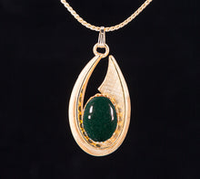 Load image into Gallery viewer, Goldstone Teardrop Necklace 18x13 mm