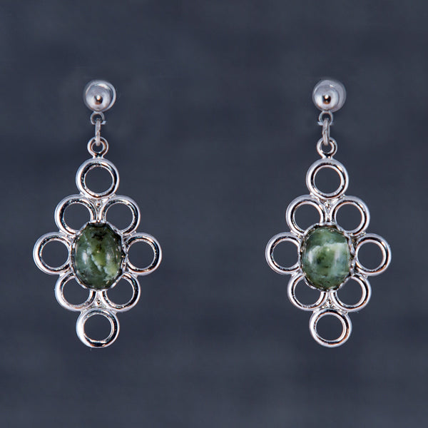 Wyoming Jade Circle Drop Earrings