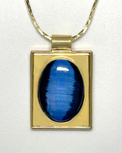 Load image into Gallery viewer, Fiber Optic Stone Necklace — Navy Blue
